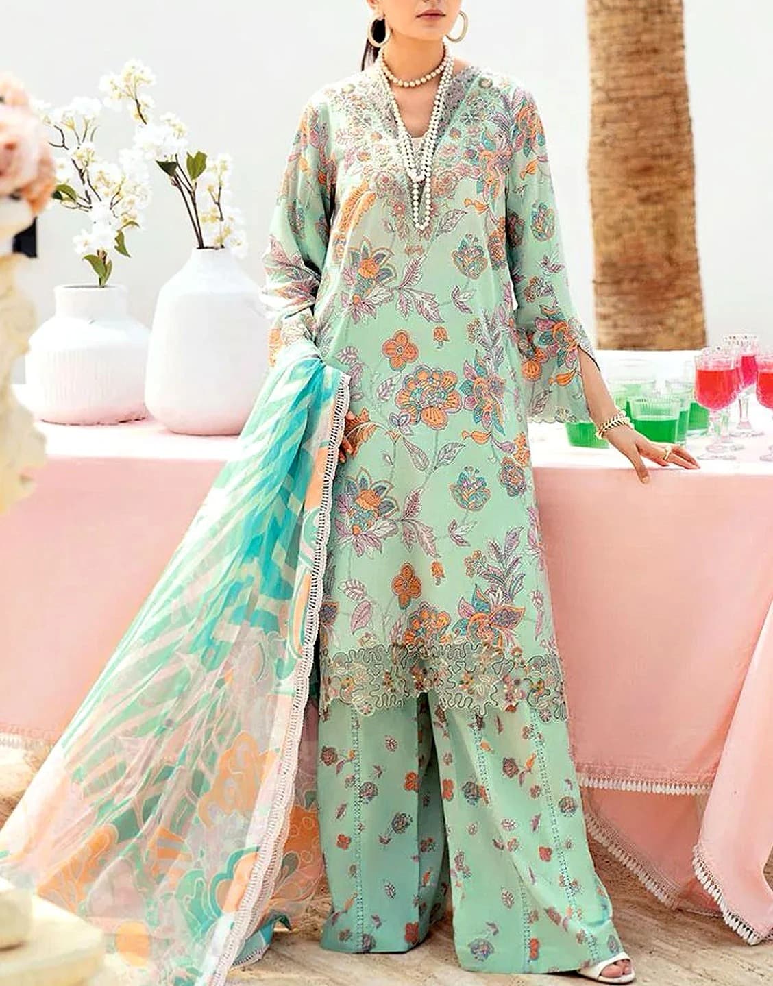 Ayla Embroidered Lawn Suit