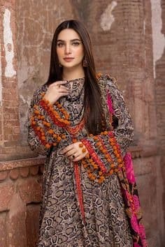 Zimal Pearl Chiffon Suit