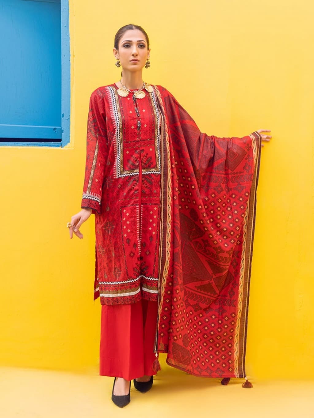 Zimal Pearl Chiffon Suit